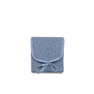 Colchón de Viaje 45x75 cm Musselfloss Algodón Mod. Puntos Azul Oscuro - Product Image 1