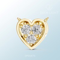 Pendentif en diamant rond taille brillant, certifié IGI, or massif, collier de luxe en cercle, bijoux en diamant naturel authentique