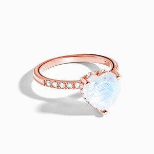 ต่ำเครื่องประดับขายส่งแหวนหินดวงจันทร์หัวใจเครื่องประดับผู้หญิง925เงินสเตอร์ลิง - Product Image 4