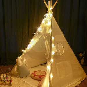 Washable Foldable Toddler <b>Tent</b> Indoor Outdoor Kids Playhouse <b>Hot</b> Sale Cotton Canvas Kids Teepee <b>Tent</b> - Product Image 6