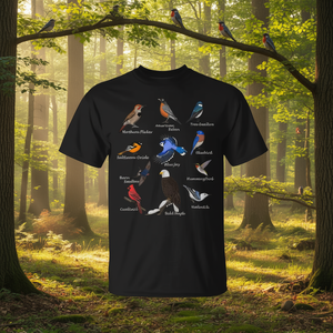 T-shirt Promozionale per Birdwatcher e Biologi: Cardinale, Albatro Blu e Gabbiano Blu - Product Image 3