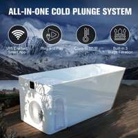 Équipement professionnel moderne pour bain de glace tout-en-un, baignoire froide en acrylique pour athlètes, contrôle par application WiFi, utilisation à l'hôtel, à domicile ou en salle de sport