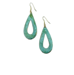 2025 Western boucles d'oreilles bijoux boucles d'oreilles finition brossée cerceau ovale en gros et rustique grandes boucles d'oreilles créoles en cuivre - Product Image 5