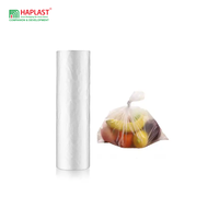 Prix de gros usine Sacs à légumes biodégradables/compostables en HDPE/LDPE de qualité alimentaire, rouleau plat facile à dérouler Haplast