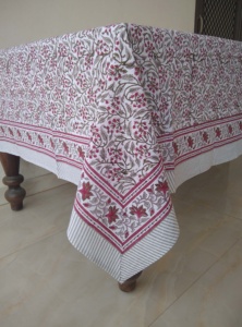 Anh đào màu Đỏ Khăn trải bàn Ấn Độ tay khối in hoa bảng vải bông tinh khiết bảng Bìa handmade khăn trải bàn trang trí đám cưới - Product Image 3