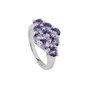 Shah Gems Women's Natural Tanzanite Ring in 925 Sterling Silver Fine Brooches - Product Image 1
