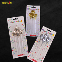 TOOWIN Retro Sternförmige hohle Kerzen, Halloween-Weihnachts sterne, Aluminium film Weinflasche Foto rahmen Geburtstags kerzen