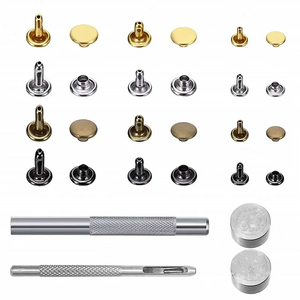 Remache de latón de doble capa de 6mm, 8mm, 10mm para prendas y bolsos de cuero - Precio bajo - Product Image 1