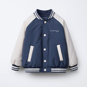 Chaqueta de Béisbol de Lana Personalizada para Niños, Resistente al Viento, con Mangas de Cuero, Talla Grande, Chaqueta Universitaria para Invierno - Product Image 2