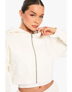 Ensemble de survêtement pour femme avec sweat à capuche zippé et pantalon de jogging imprimé en molleton, motif uni, OEM ODM - Product Image 4