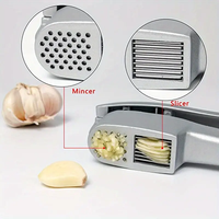 Presse Ail Multifonctionnel en Alliage de Zinc, Outil de Cuisine Intelligent, Trancheuse, Lavable, Gingembre, Gadgets, 1 Pièce