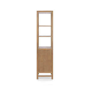 Armoire de rangement élégante en rotin naturel, armoire de rangement haute en bois et en rotin, parfaite pour le salon - Product Image 3