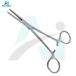 Fórceps Kelly personalizados de ALMAC, fórceps Kelly de acero duradero, abrazaderas quirúrgicas, instrumentos curvos y rectos, instrumento quirúrgico médico - Product Image 1