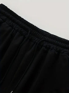 Pantalones cortos de gimnasio para hombre baratos al por mayor, pantalones cortos de entrenamiento físico de malla de playa de secado rápido con bolsillos de talla grande, cintura estampada de poliéster liso - Product Image 4