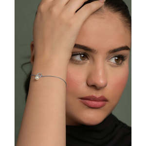 Bracelet chaîne ajustable en argent, perle Dante, or 14 carats, rhodium, diamant, or rose, tendance, religieux, en forme de cœur, pour cadeau de fête - Product Image 3