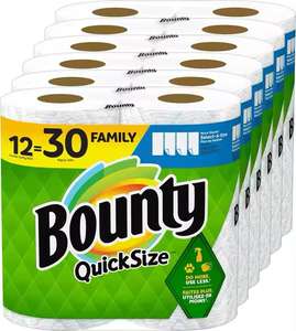 Bounty Quick-Size <b>Paper</b> <b>Towels</b> White Mix Wood Pulp 12 Family Triple <b>Rolls</b> = 36 Regular <b>Rolls</b> Made in Germany - Product Image 6
