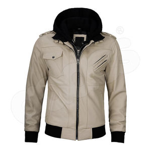 แจ็กเก็ตหนังผู้ชาย, แจ็กเก็ตหนังคอปกตั้งสำหรับขี่มอเตอร์ไซค์น้ำหนักเบา - Product Image 3