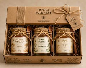 Miel de Niaouli Honey Harvest 250 g, origine Madagascar, miel naturel, emballage en pot Mason - Product Image 3