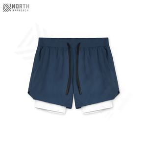 Shorts de sport pour homme en toile respirante à séchage rapide avec cordon de serrage et poche arrière zippée pour la course à pied, l'entraînement, la salle de sport, le fitness et les loisirs - Product Image 6