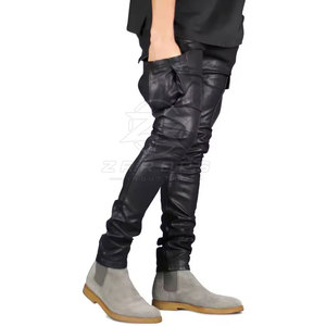 High Performance <b>Men's</b> <b>Leather</b> <b>Pants</b> Stylish Design Lightweight Quick Dry Breathable Durable Comfortable Fit for Outdoor - Product Image 5