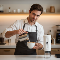Machine à expresso portable pour les voyages d'affaires, mini cafetière avec batterie 9600mAh, chauffage rapide, fabrication OEM