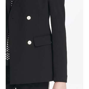 Giacca Doppiopetto Scuba da Donna Calvin Klein Nera Taglia 2 con Decorazione a Bottoni - Product Image 2