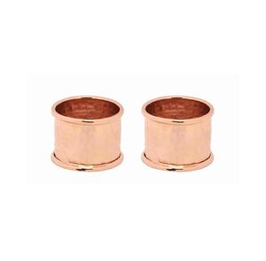 Round Shiny Copper <b>Hammered</b> Napkin <b>Holder</b> Stocked Metal Napkin Rings for Wedding & Home Dinner Table Decoration - Product Image 4