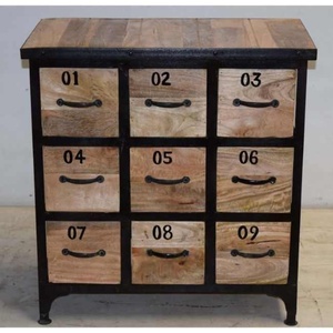 Cajonera de madera Premium de Acacia personalizable para interiores de hogar, hotel, oficina y comedor - Product Image 1