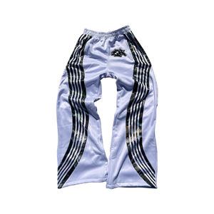 Pantalon droit décontracté Y2K pour homme, 100 % coton, teint en pièce, respirant, taille mi-haute, avec cordon de serrage, personnalisable par le fabricant - Product Image 4