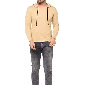 Nouveau pull à capuche élégant pour hommes 100% coton respirant couleur unie coton T-Shirt à capuche hommes sweats à capuche - Product Image 6