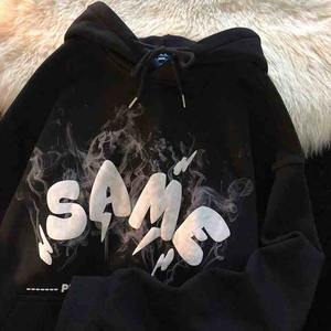 เสื้อฮู้ดพิมพ์ลายพัฟสำหรับผู้ชายโอเวอร์ไซส์ผ้าฝ้ายพิมพ์ลายพัฟโลโก้3D งานตามสั่ง - Product Image 6