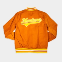IOTA SPORTS Veste d'université en satin pour homme Atlanta Flight 80s 90s Style Starter Letterman Jacket Vestes d'équipe en satin brodées
