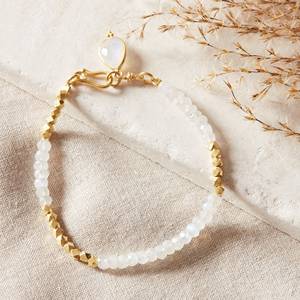 Nuevos Brazaletes de Plata de Ley con Piedra Lunar Blanca de Moda para Mujer, Uso Diario, Casual, con Piedras Mixtas - Product Image 4