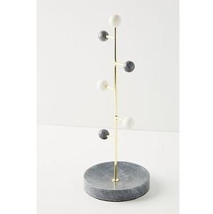 Nouveau support de bijoux base en marbre or crochets design minimaliste élégant porte-accessoire montre organisateur décor moderne bijoux élégants - Product Image 1