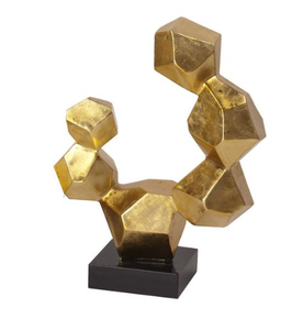 Sculpture en or pour décoration de table Style contemporain fHandmade Mariage Noël Fêtes d'anniversaire et festivals - Product Image 1