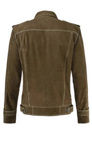 Chaqueta de Motociclista de Invierno Resistente, de Cuero de Gamuza, con Tacto Suave, Corte Elegante, Costuras Premium, Resistente al Viento e Impermeable - Product Image 3