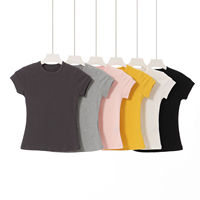 T-shirts Streetwear Oversize Personnalisés de Haute Qualité pour Femmes – Col Uni, Mélange Spandex Élastique et Respirant, Tendance Mode