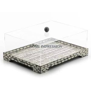 Acrylique Couvercle MOP Bouton Grande Taille Gâteau Stand Haute Qualité Table Décoratif Cuisine Ware Fantaisie Gâteau Stand À Prix Compétitif - Product Image 3