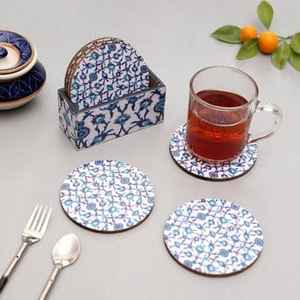Lot de 6 sous-verres en résine pour la décoration de la maison et de la cuisine fabriqués en Inde - Product Image 3