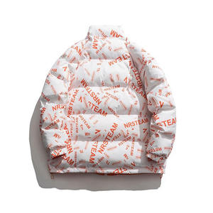 Chaqueta acolchada de estilo callejero personalizable para hombre al por mayor, chaqueta de burbuja de invierno con bolsillo impreso OEM con logotipo personalizado - Product Image 5