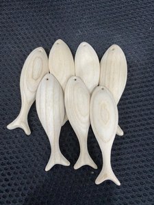 Pez decorativo de madera para decoración del hogar/Fiesta, artesanías colgantes de madera en Vietnam - Product Image 2