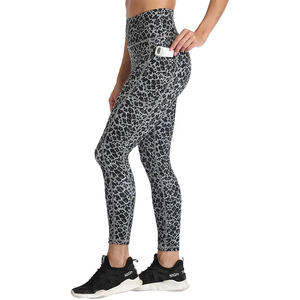 Leggings de fitness pour femmes les plus populaires, coupe ajustée, longueur intégrale, 100% coton, élasthanne/polyester, taille élastique, séchage rapide, respirant, yoga - Product Image 5