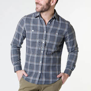 Chemise en flanelle à carreaux classique décontractée à manches longues, boutonnée, douce et confortable, à porter tous les jours, pour toutes les saisons - Product Image 4
