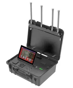 Portable Drone RF Detector 10km aeroscópio móvel offline online controle remoto posição piloto inglês russo espanhol árabe
