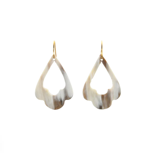 Meilleure qualité 100% naturel écologique sud-africain corne de boeuf lustre boucles d'oreilles faites à la main en Inde pour les femmes et les filles - Product Image 3