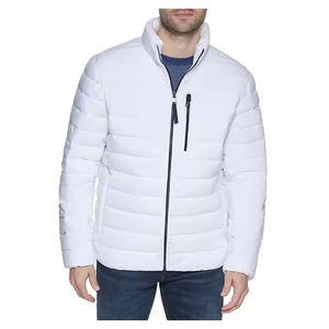 Parka d'hiver légère pour hommes, veste à capuche épaisse et chaude avec col montant, coupe-vent et imperméable, mode extérieure décontractée - Product Image 1