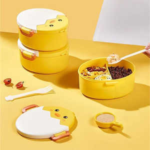 Boîte à lunch bento pour enfants sans BPA, compartiments en plastique chauffables pour la conservation des aliments, pour les déjeuners scolaires des bébés, impression personnalisable - Product Image 3