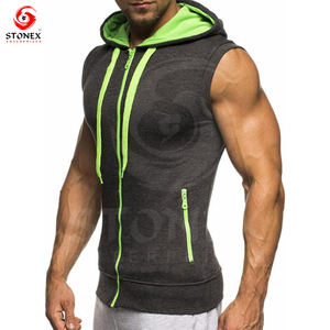 Men Workout <b>Sleeveless</b> <b>Hoodie</b> Lightweight and Breathable Gym <b>Hoodie</b> for Fitness Bodybuilding - Product Image 6