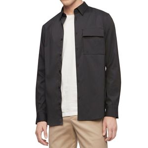 Camicia Utility da Uomo Calvin Klein Taglia Grande Colore Antracite, Eleganti Shackets da Uomo - Product Image 1