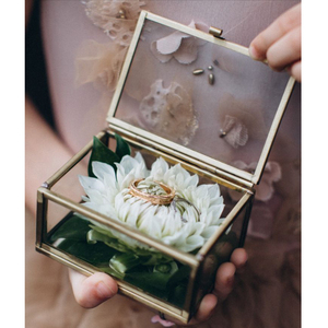 ดอกไม้ตกแต่งชุบทองหรูหรารูปทรงที่ไม่ซ้ำกันตกแต่งบ้านกล่องเสิร์ฟเครื่องประดับกล่องออกแบบใหม่ตกแต่งบ้านแฟนซี - Product Image 2